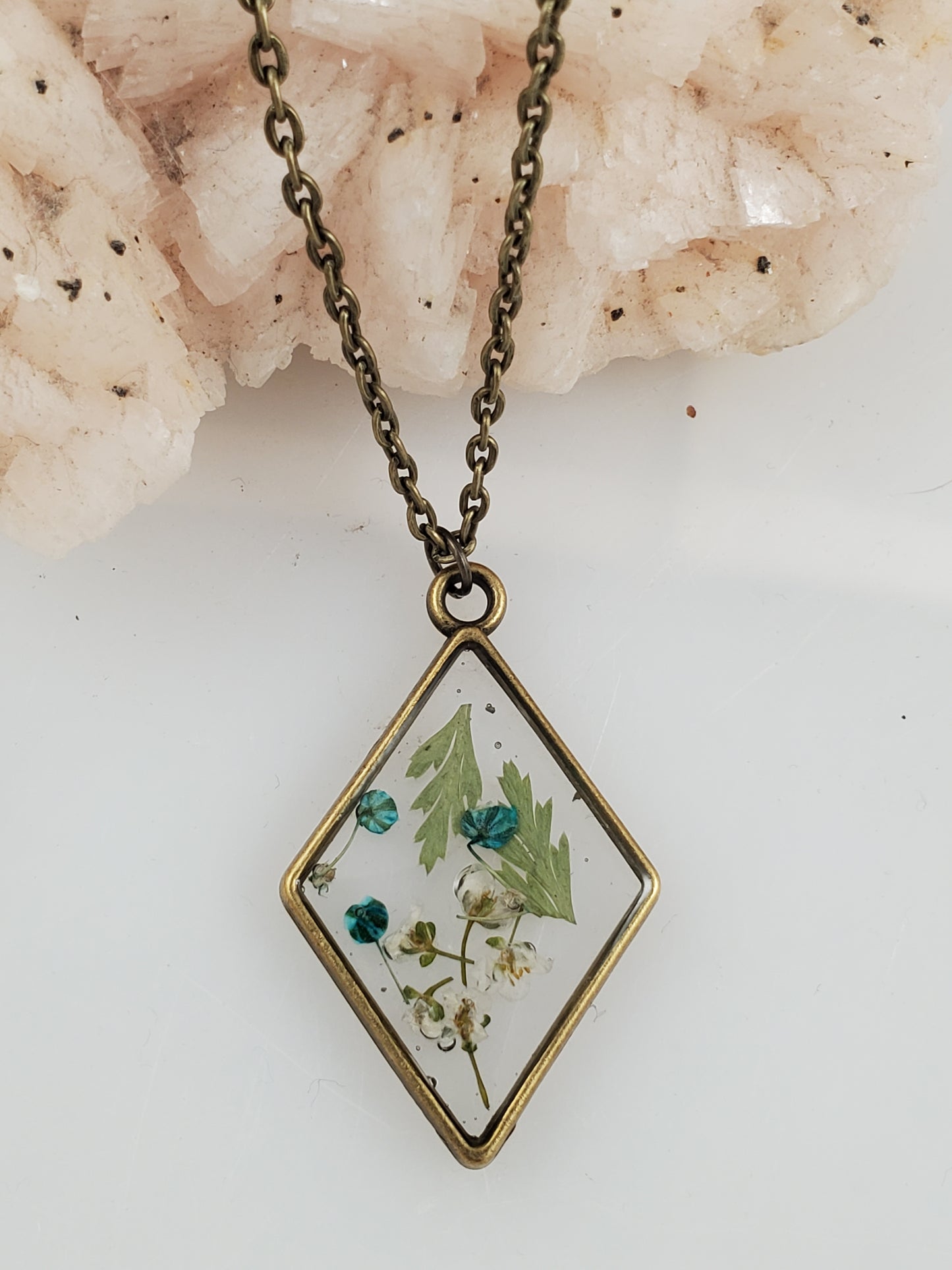 Resin Botanical Pendant