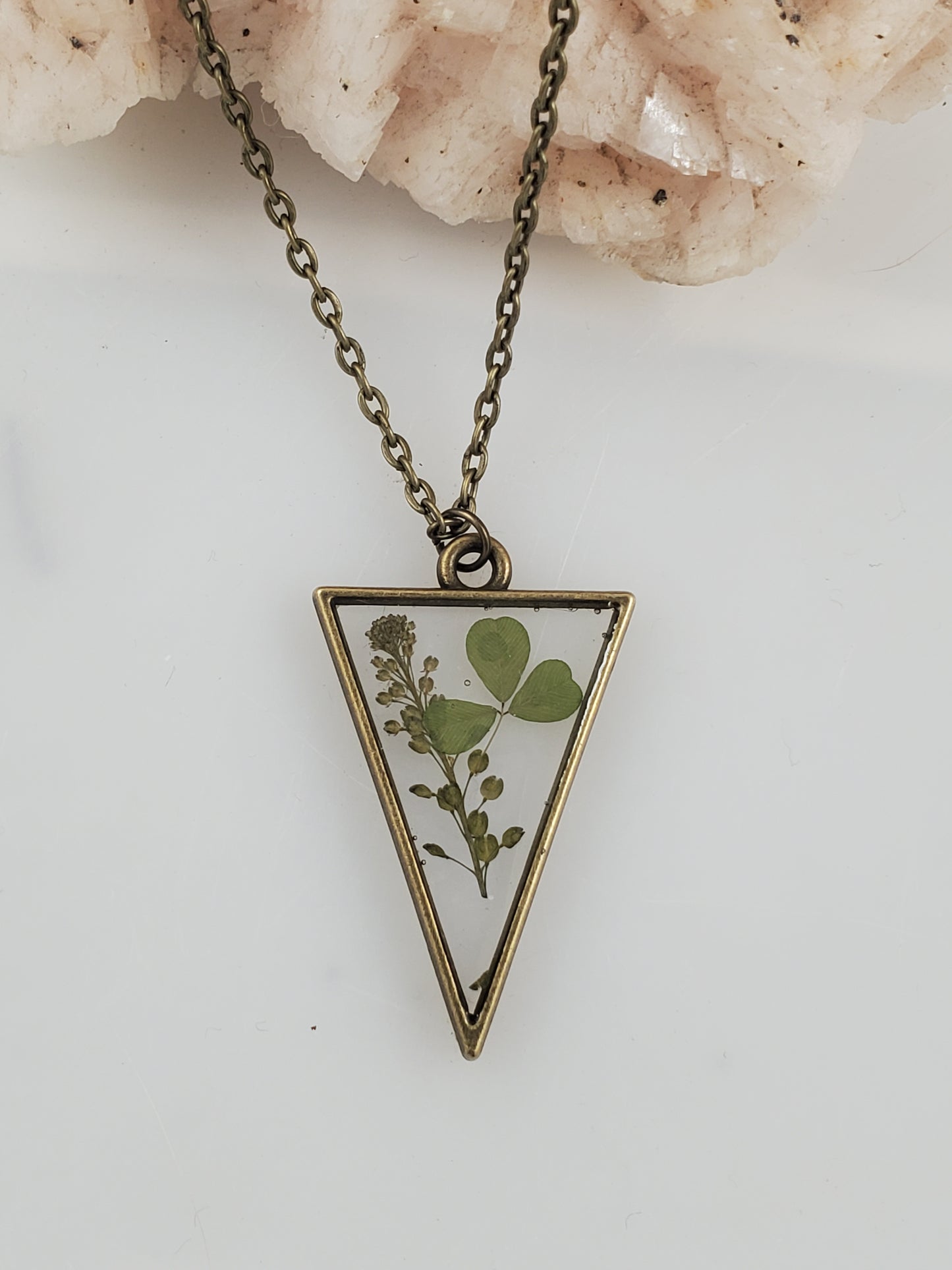 Minimalist Botanical Resin Pendant