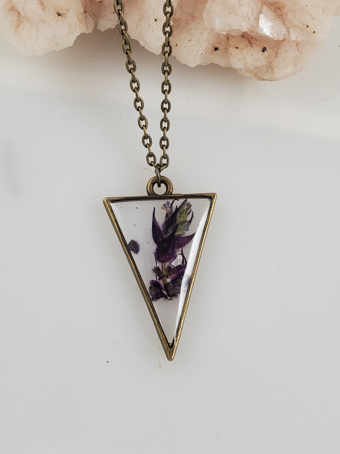 Lovely Lavender Resin Pendant