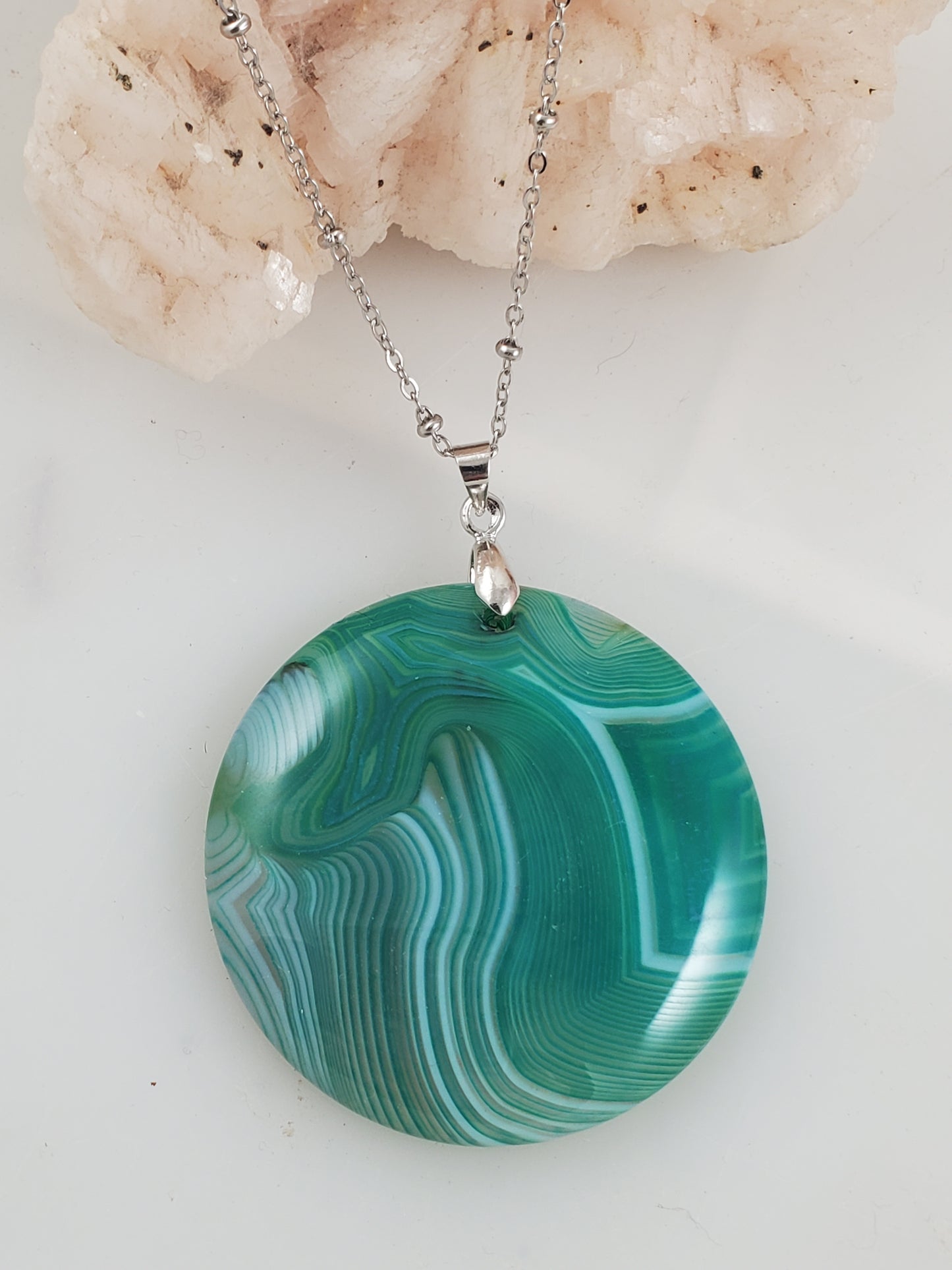 Large Dyed Agate Pendant