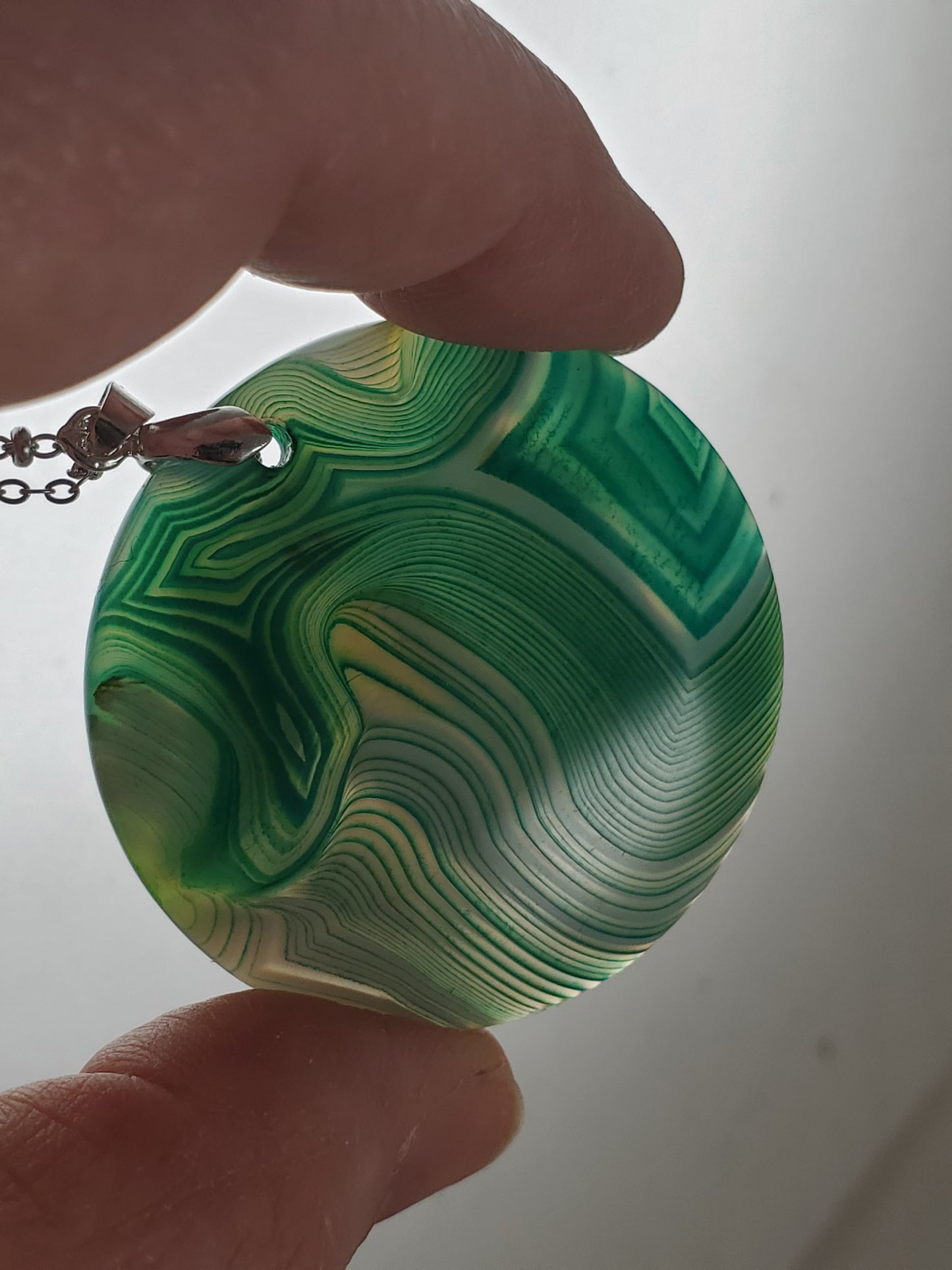 Large Dyed Agate Pendant