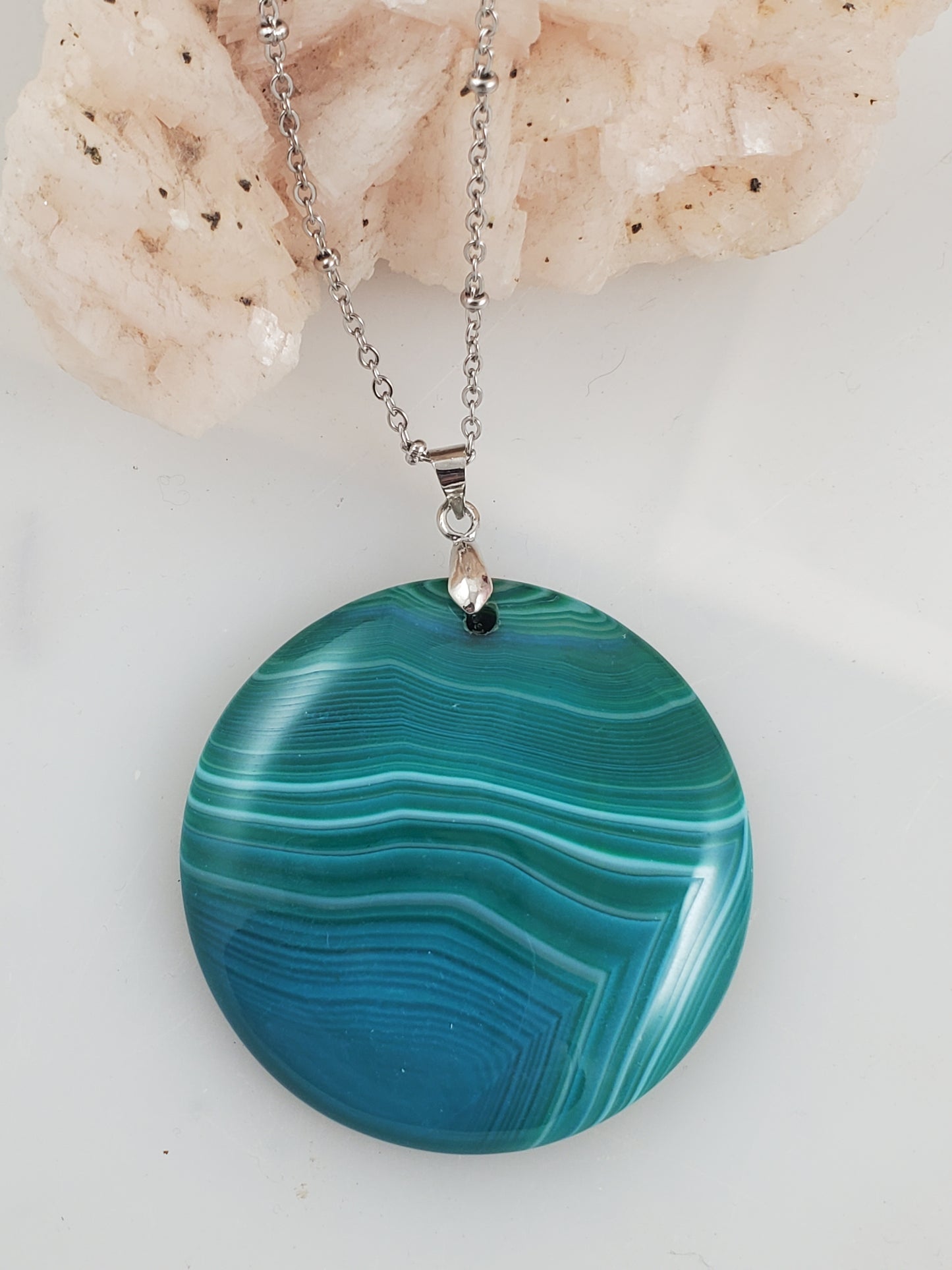 Large Dyed Agate Pendant