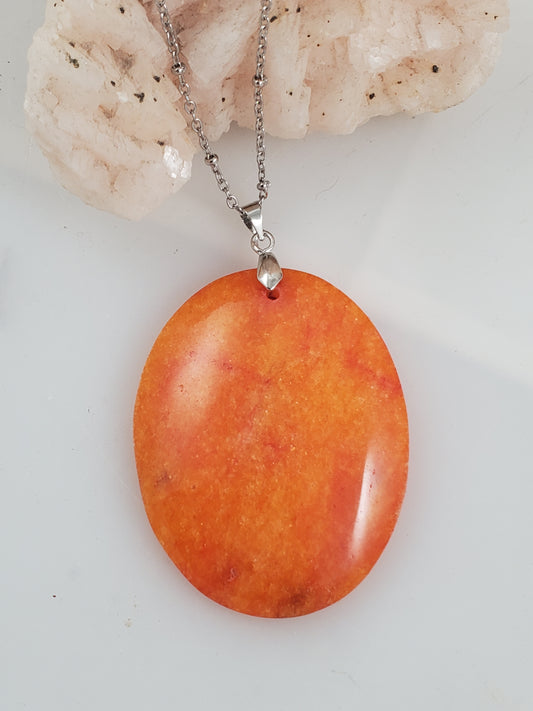 Extra Large Dyed Jasper Pendant